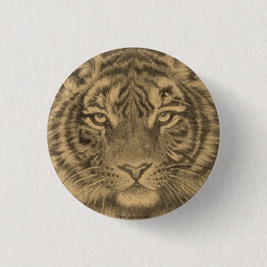 Tigress Pin Ronde Button 3,2 Cm (Voorkant)