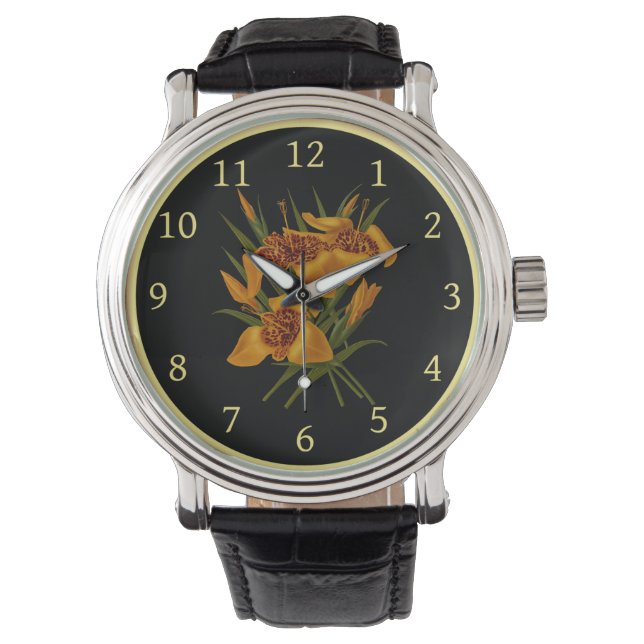 Tigridia Conchidea Var Canariensis 008 ~ Horloge (Voorkant)