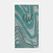 Tigrijsblauw en grijs Natuurlijk modern abstract  Servet (Voorkant)