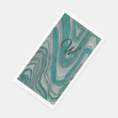 Tigrijsblauw en grijs Natuurlijk modern abstract  Servet (Hoek)