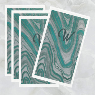 Tigrijsblauw en grijs Natuurlijk modern abstract  Servet