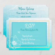 Tigrijsblauw en turquoise Blauw Witte Bloem Huweli