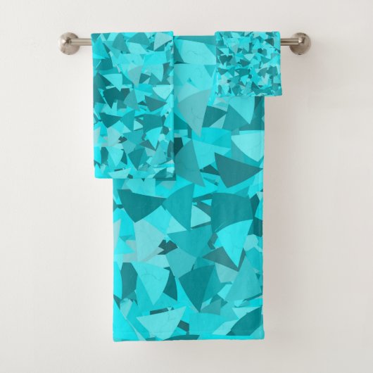 Tigroblauw Driehoek Patroon Bad Handdoek (Insitu)