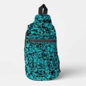 Tigroblauw Driehoekpatroon Sling Bag (Voorkant)