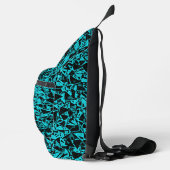Tigroblauw Driehoekpatroon Sling Bag (Rechts)