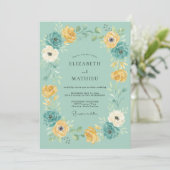 Tigroene Bloemrijke Weide Huwelijk Kaart (Staand voorkant)