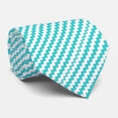 Tigroene En Witte Chevron Gestreepte Patroon Stropdas (Opgerold)