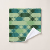 Tigroene geometrisch patroon bad handdoek (Wasdoekje)