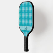Tigroengrut geruit aangepaste initiaal Dames Pickleball Paddle (Links)