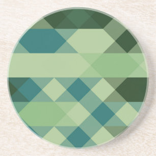 Tigrood en groen geometrisch patroon zandsteen onderzetter