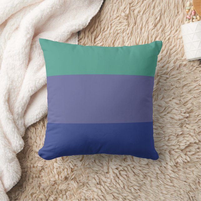 Tigrood Paars Blauw Gestreept  Kussen (Deken)