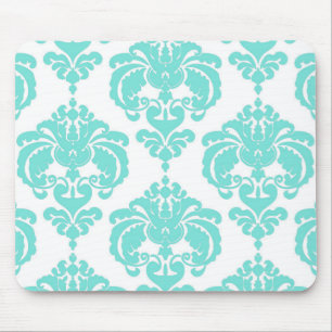 Tigrood & Witte Damast Chic Moderne Elegante Patro Muismat