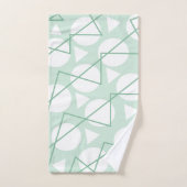 Tigrood Witte Geometrische Chevron Strepen Patroon Bad Handdoek (Handdoek)
