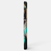 Tigroomenvanger Mysterieuze Boho Veren en Kralen Case-Mate iPhone Case (Achterkant/links)