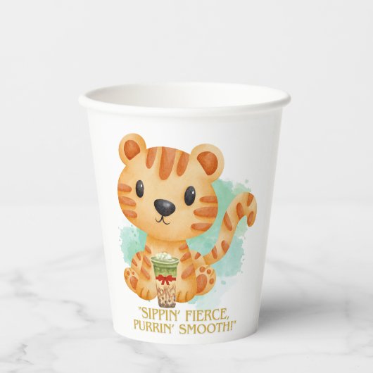 tiguer quote-cartoon papieren bekers (Voorkant)