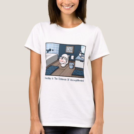 Tigumi's dagelijkse ontberingen; Cartoon Cat, Funn T-shirt (Voorkant)