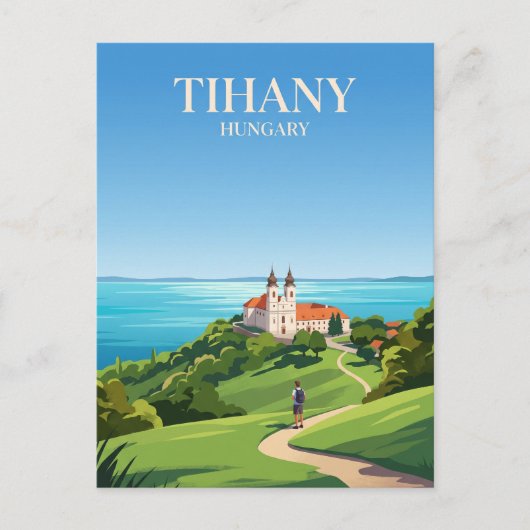 Tihany Abdij Hongarije Briefkaart (Voorkant)
