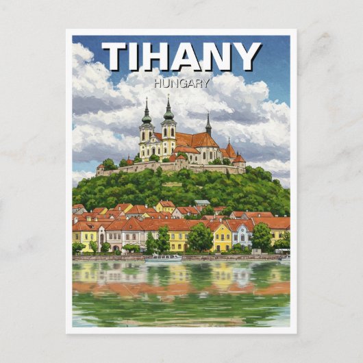 Tihany Hongarije Reizen Briefkaart (Voorkant)