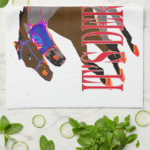 tijd 2016 Paarden Racing Theedoek (Gevouwen)