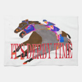 tijd 2016 Paarden Racing Theedoek (Horizontaal)