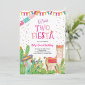 Tijd 2 tweede uitnodiging voor Fiesta Girl (Staand voorkant)