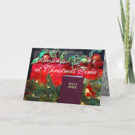 Tijd 2 van Kerstmis - pas aan Feestdagen Kaart