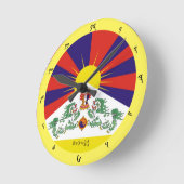 Tijd 4: Tibet en "Om" Mantra, Tibetaanse vlaglione Ronde Klok (Hoek)