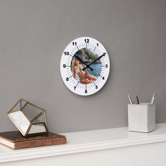 TIJD! ⏰ Aangepaste wandklok – Voeg je eigen ontwer (Kantoor)