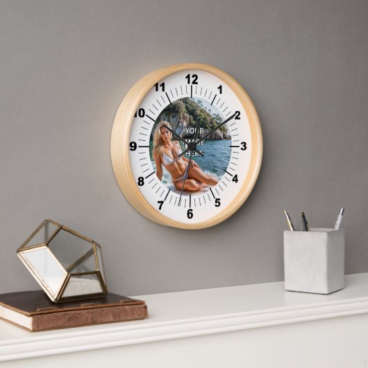 TIJD! ⏰ Aangepaste wandklok – Voeg je eigen ontwer (Kantoor)