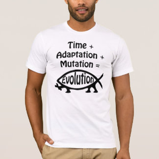 Tijd + Aanpassing + Mutatie = Evolutie T-shirt