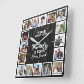 Tijd besteed aan gezin is elke seconde waard vierkante klok (Hoek)