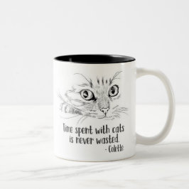 Tijd besteed aan katten is nooit verspild tweekleurige koffiemok