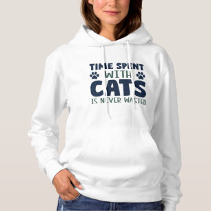 Tijd besteed aan katten wordt nooit verspild hoodie