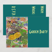 Tijd besteed in de tuin, uitnodiging van de Garden (Voorkant / Achterkant)