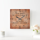 Tijd besteed met gezinsprijneringsklok vierkante klok (Huis)