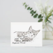 Tijd besteed met katten. . . briefkaart (Staand voorkant)