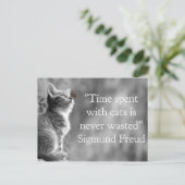 Tijd besteed met katten. . . briefkaart (Staand voorkant)