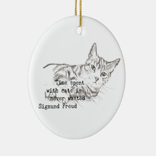 Tijd besteed met katten. . . keramisch ornament (Rechts)