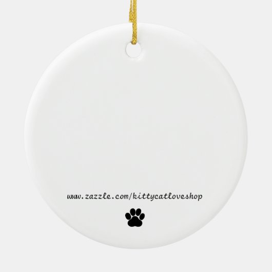 Tijd besteed met katten. . . keramisch ornament (Achterkant)