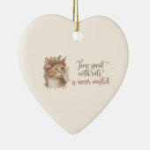 Tijd besteed met ontwerp van Waterverf van kattenk Keramisch Ornament (Rechts)