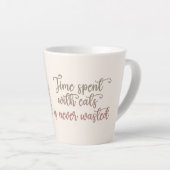 Tijd besteed met ontwerp van Waterverf van kattenk Latte Mok (Rechterhoek)