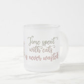 Tijd besteed met ontwerp van Waterverf van kattenk Matglas Koffiemok (Voorkant rechts)