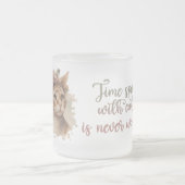 Tijd besteed met ontwerp van Waterverf van kattenk Matglas Koffiemok (Center)