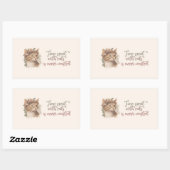 Tijd besteed met ontwerp van Waterverf van kattenk Rechthoekige Sticker (Vel)