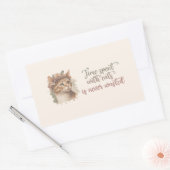 Tijd besteed met ontwerp van Waterverf van kattenk Rechthoekige Sticker (Envelop)