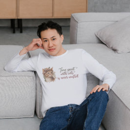 Tijd besteed met ontwerp van Waterverf van kattenk T-shirt