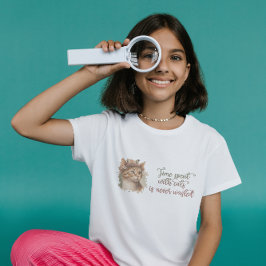 Tijd besteed met ontwerp van Waterverf van kattenk T-shirt