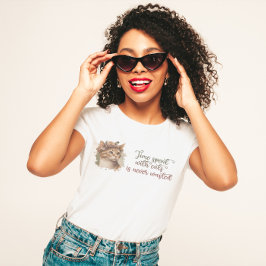 Tijd besteed met ontwerp van Waterverf van kattenk T-shirt