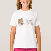 Tijd besteed met ontwerp van Waterverf van kattenk T-shirt (Voorkant)