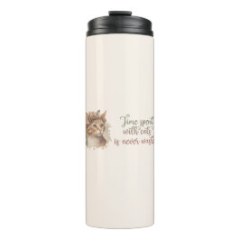 Tijd besteed met ontwerp van Waterverf van kattenk Thermosbeker